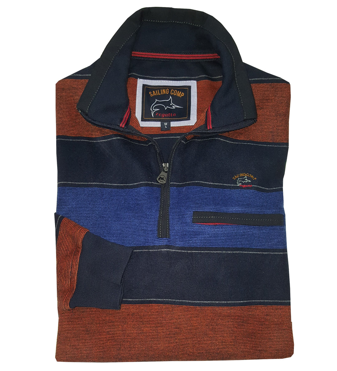 Sweatshirt halfzip 340  mit Brusttasche