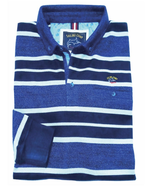 Sweatshirt 7577 mit Buttondownkragen